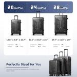 Expandable 3-Piece Hard Shell Luggage Set