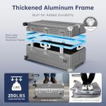 ALPHA CAMP 24" Aluminum Frame Luggage with USB