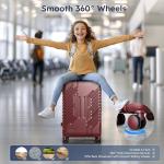 ALPHA CAMP 20-Inch Carry-On Luggage with USB Port