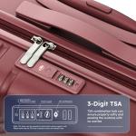 ALPHA CAMP 20-Inch Carry-On Luggage with USB Port