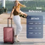 ALPHA CAMP 20-Inch Carry-On Luggage with USB Port