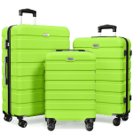 3-Piece Lightweight Hardside Luggage Set - Apple Green