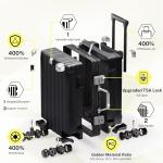 28-Inch Black Hardside Suitcase with Aluminum Frame