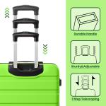 3-Piece Lightweight Hardside Luggage Set - Apple Green