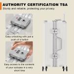 28-Inch White Hardshell Suitcase with Spinner Wheels