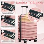 3-Piece Rose Gold Lightweight Luggage Set