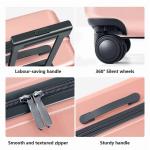 20-Inch Pink Carry-On Luggage with Front Pocket