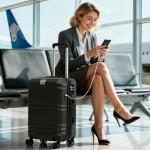 Expandable Hardside Carry On Suitcase with Spinner Wheels