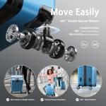 ALPULON 3-Piece Hardside Luggage Set, Light Blue