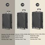 ALPULON 3 Piece Lightweight Hardside Luggage Set
