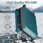 3-Piece Green Hardside Luggage Set with Spinners