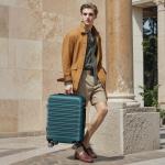 3-Piece Green Hardside Luggage Set with Spinners