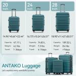 3-Piece Green Hardside Luggage Set with Spinners