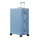 Blue 24-Inch Hardshell Zipperless Suitcase with Wheels