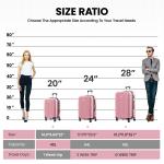 Pink Expandable Hardside Luggage with Spinner Wheels