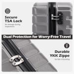 Coolife Medium Hardside Luggage with Spinner Wheels