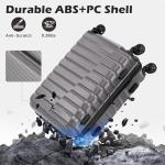 Coolife Medium Hardside Luggage with Spinner Wheels