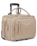 Lightweight Rolling Laptop Bag for Women, Champagne
