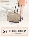 Lightweight Rolling Laptop Bag for Women, Champagne