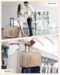 Lightweight Rolling Laptop Bag for Women, Champagne