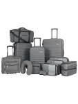 Travelers Club 14-Piece Gray Luggage Set