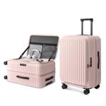 NINETYGO 24-Inch Expandable Checked Luggage - Light Pink