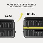 NINETYGO 24-Inch Expandable Checked Luggage - Light Pink