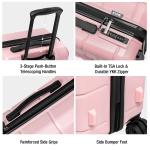 3-Piece Hardside Spinner Luggage Set with Cup Holder