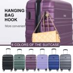 Lightweight 3-Piece Hardside Luggage Set - Dark Purple