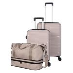 Protege 3-Piece Hardside Luggage Set in Taupe