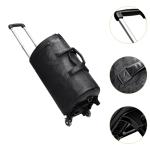 Fenteer Black Rolling Garment Bag with Wheels