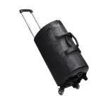Fenteer Black Rolling Garment Bag with Wheels