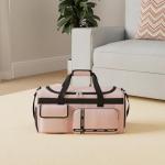 Pink Travel Duffle Bag with Shoe Compartment
