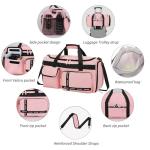Pink Travel Duffle Bag with Shoe Compartment