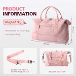 Coral Pink Waterproof Travel Duffle Bag