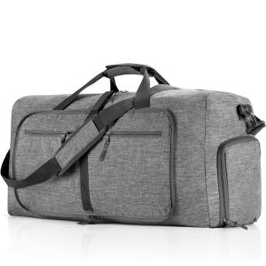 24" Waterproof Travel Duffle Bag with Shoe Compartment