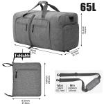 24" Waterproof Travel Duffle Bag with Shoe Compartment