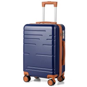 Zimtown 20" Hard Shell Carry-on Suitcase, Navy Blue