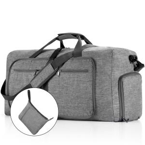 65L Foldable Duffel Bag with Shoe Compartment
