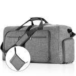 65L Foldable Duffel Bag with Shoe Compartment