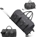 Large Rolling Garment Bag with Shoe Compartment