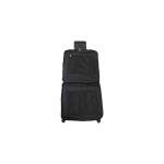 Black Rolling Leather Garment Bag with Wheels
