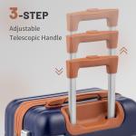 Zimtown 20" Hard Shell Carry-on Suitcase, Navy Blue