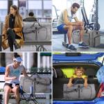 65L Foldable Duffle Bag with Shoe Compartment