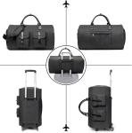 Large Rolling Garment Bag with Shoe Compartment