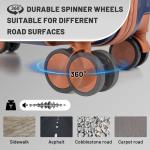 Zimtown 20" Hard Shell Carry-on Suitcase, Navy Blue