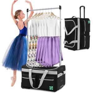 Slsy 28" Rolling Dance Costume Bag with Rack