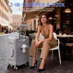 Vebreda 28” Zipperless Aluminum Hardside Luggage