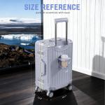 Vebreda 28” Zipperless Aluminum Hardside Luggage
