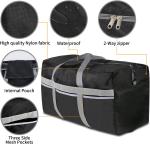 Large Waterproof Duffle Bag, 96L Lightweight Travel